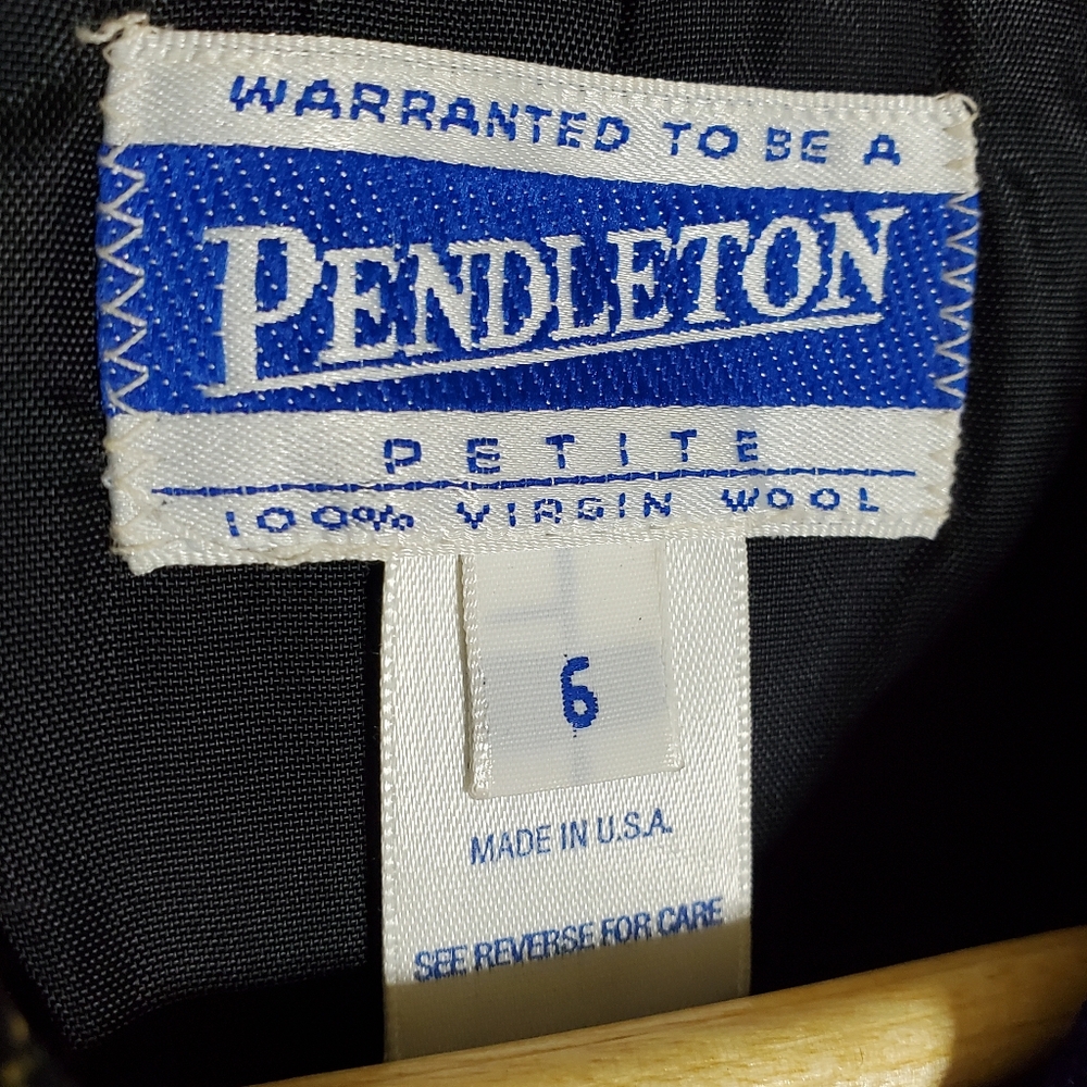 Pendleton Vintage Purple Red Button Front Cropped… - image 3